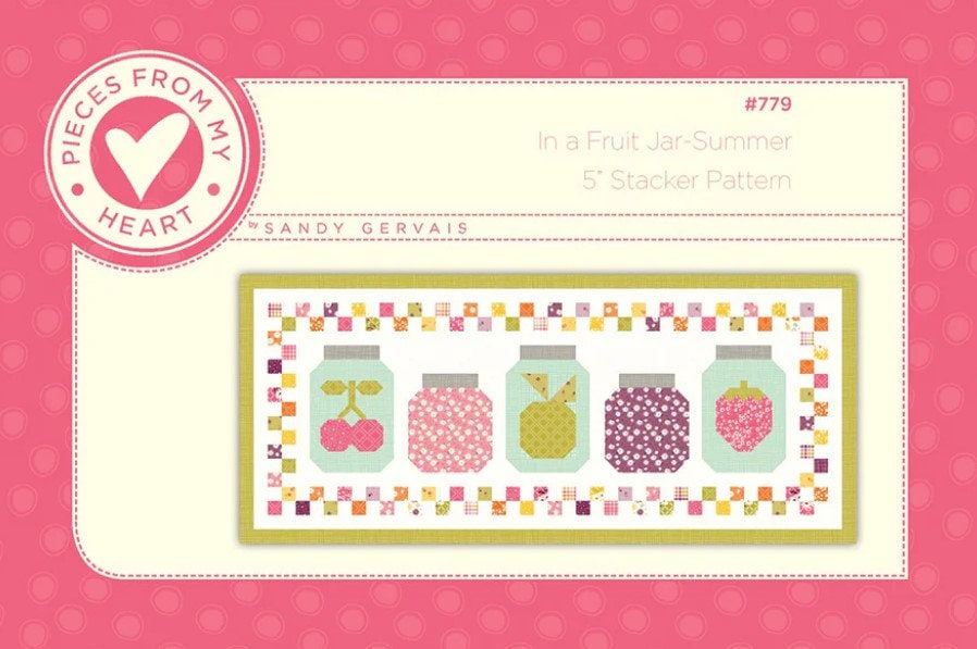 In a Fruit Jar-summer - Table Runner PATTERN - by Sandy Gervais for ...