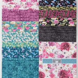 Midnight Garden - Layer Cake - (42) 10&quot; Squares - Stacker - 10 Karat Crystals - Danielle Leone for Wilmington Prints - 518-805-518S