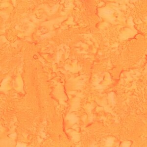 May include: A seamless fabric with an abstract pattern in shades of orange and peach. The design features textured, organic shapes and flowing lines, creating a visually dynamic surface. The overall effect is warm and inviting, suitable for various craft projects.