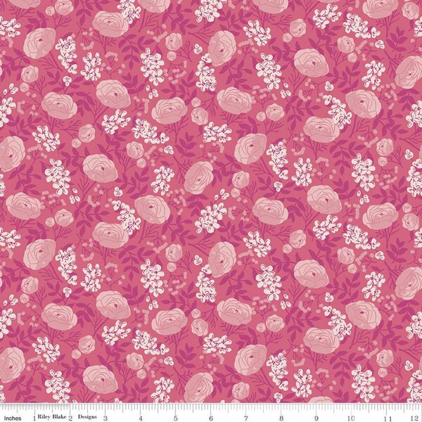 Hope in Bloom Petals of Courage Pink - per yard - by Lori Whitlock for Riley Blake Designs - Petals of Courage Pink - C11021-PINK