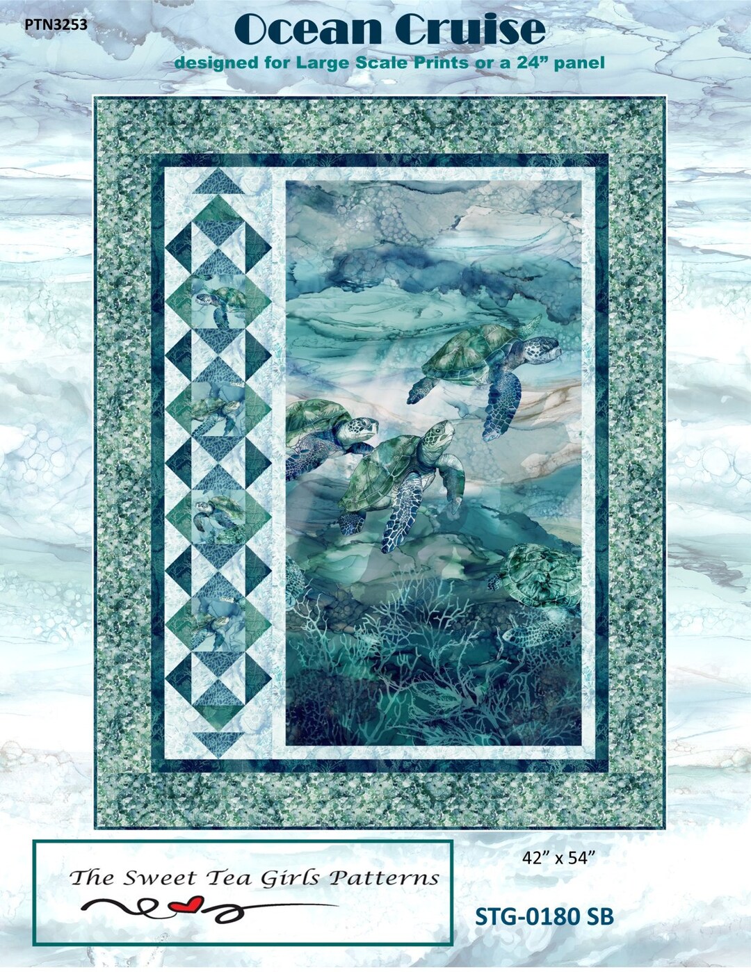 Ocean Cruise Quilt PATTERN the Sweet Tea Girls Patterns 42 X 54