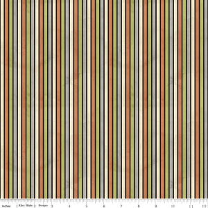 Halloween Whimsy Multi Stripe - per yard - by Teresa Kogut for Riley Blake Designs - C11826-MULTI