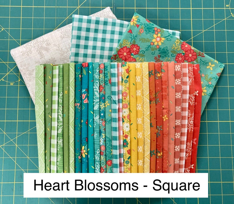 Heart Blossoms Quilt KIT Gingham Cottage Heather Etsy