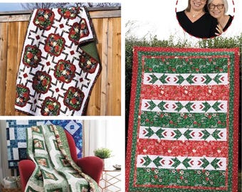 Holly Jolly 5 Yard Quilts - PATTERN Book - by Donna Robertson & Fran Morgan, Fabric Cafe - 8 New Patterns Using 5 Yards - 032642