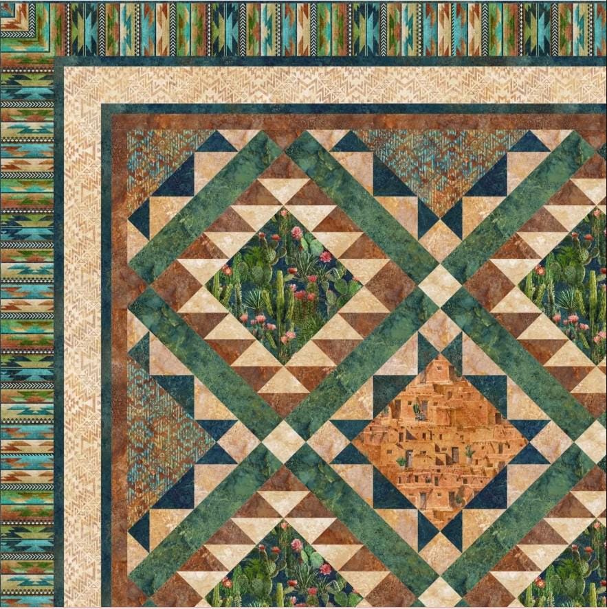 Sedona Star Spirit - Quilt PATTERN - by Windmill Quits - 84" X 84 ...