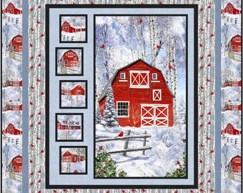 Snap Shots - Panel Quilt PATTERN - by the Fabric Addict - 2 Sizes! - Features Winter Barn & Ocean Magic Fabric by Timeless Treasures - SS20