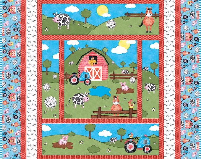 Coloring on the Farm Quilt KIT by Crayola for Riley Blake Designs
