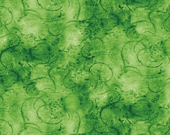 Painter's Watercolor Swirl Medium Green - Yardage - by J. Wecker Frisch for Riley Blake Designs - Tonal, Blender - C680-MEDGREEN