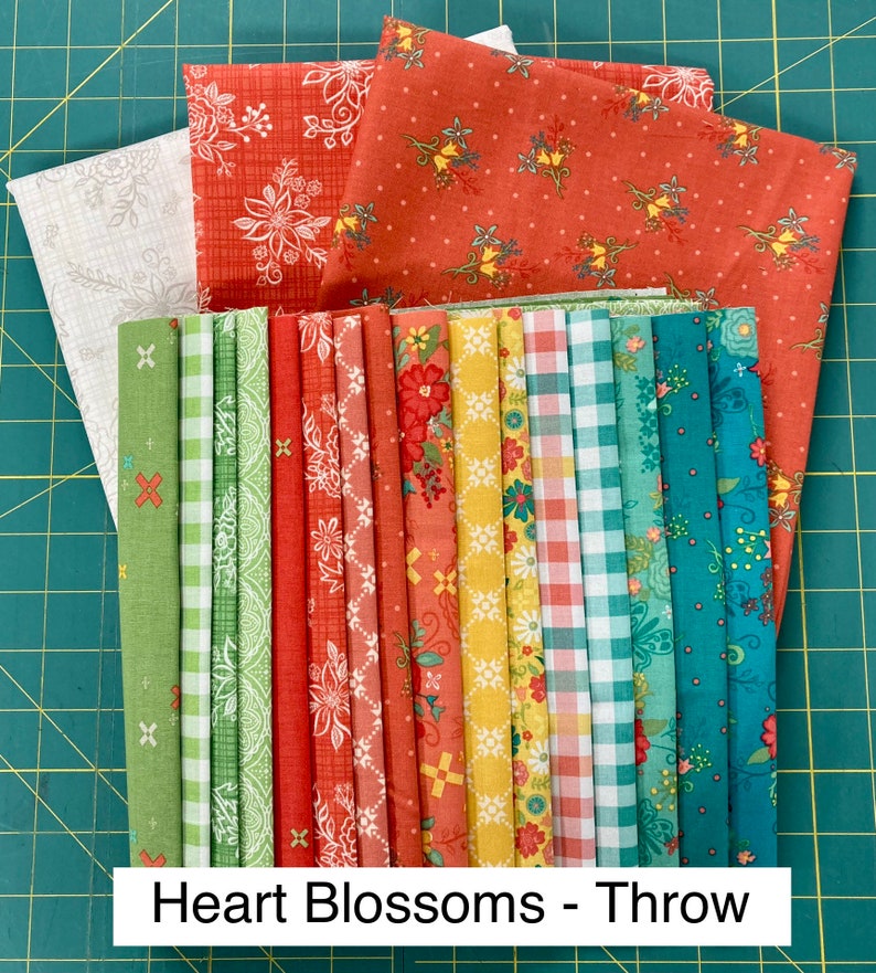 Heart Blossoms Quilt KIT Gingham Cottage Heather Etsy
