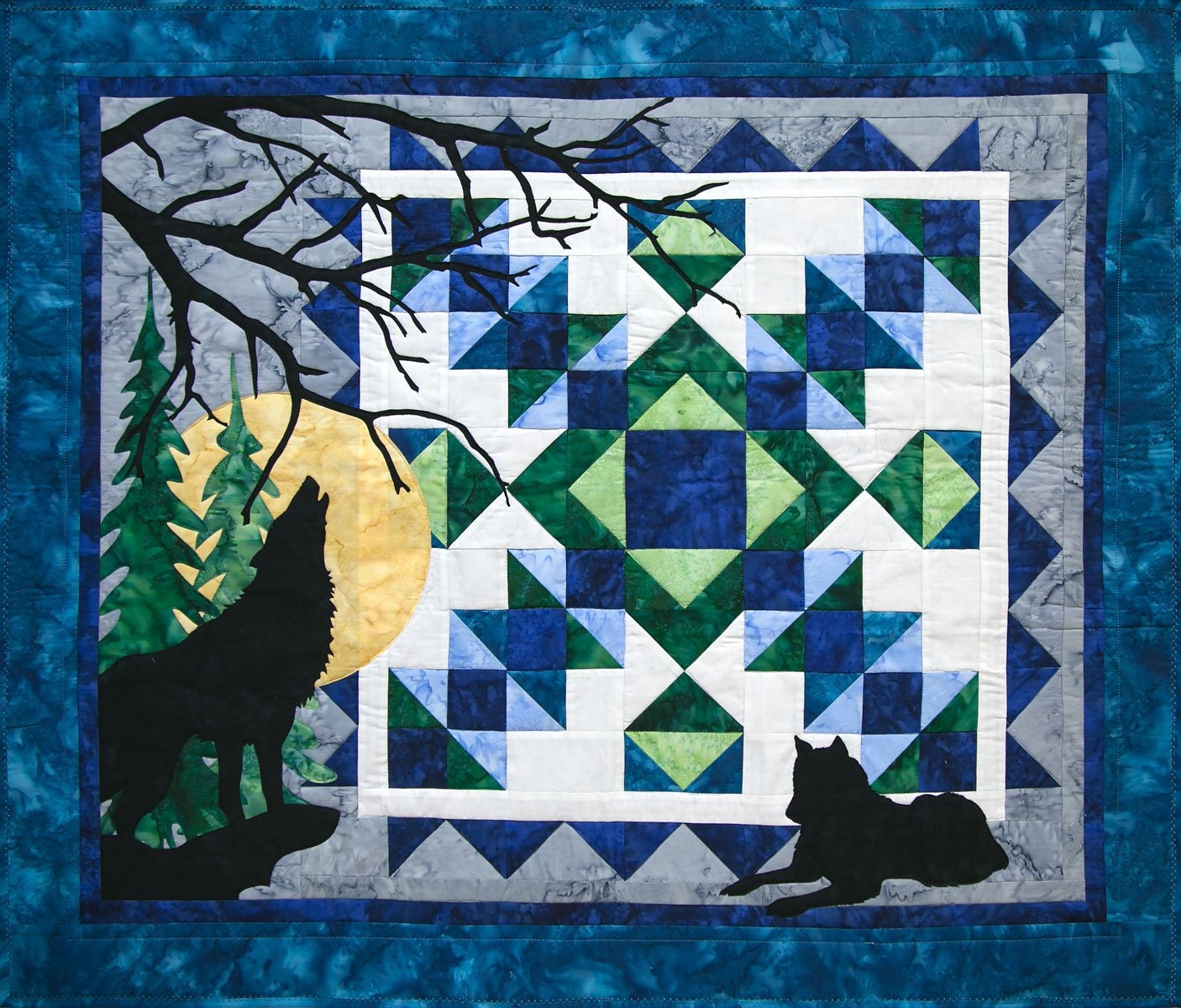 Wolf Song PATTERN - by Marie Noah at Northern Threads - Finished Size ...