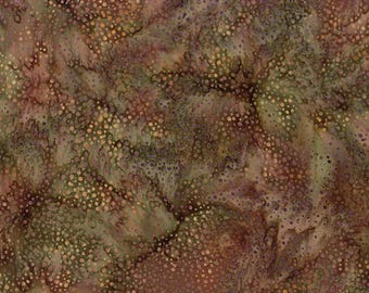 885 Bali Watercolors Dot Batiks - #238 Topaz - per yard - Hoffman Fabrics - Brown - 885 238-TOPAZ