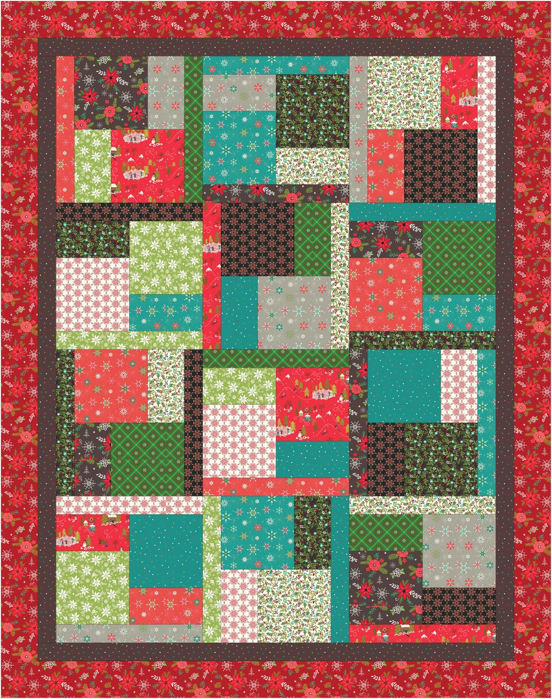 Fat Quarter Fascination Quilt KIT Featuring Winter Wonder by Heather