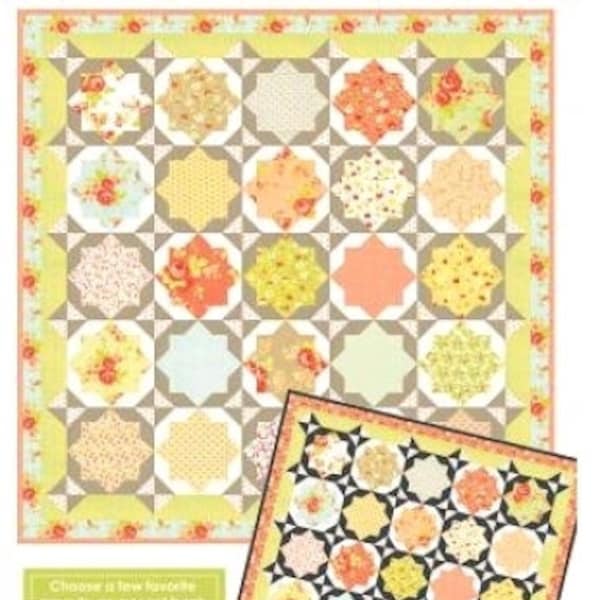 Garden Gate - Quilt PATTERN - by Joanna Figueroa, Fig Tree & Co - 72" x 72" (or 37" x 37" throw) - Precut Friendly - FTQ-1452