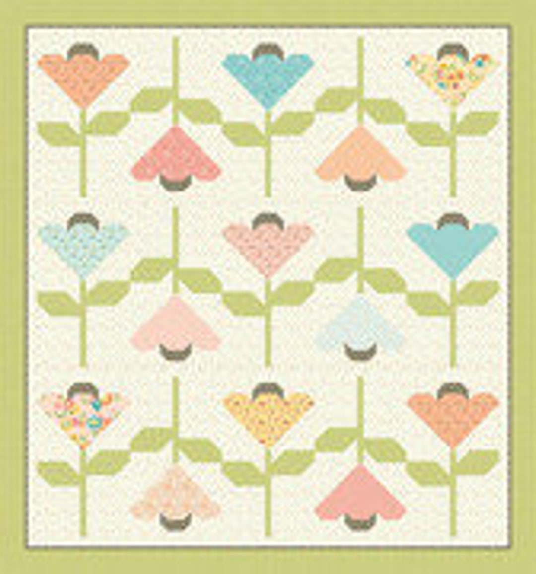 Tulip Toss - Quilt PATTERN - by Sandy Gervais for Pieces From My Heart ...