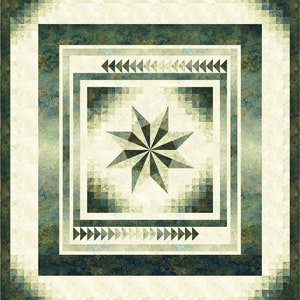 Gradient Star - Quilt PATTERN - by the Fabric Addict -  queen or throw sized quilt