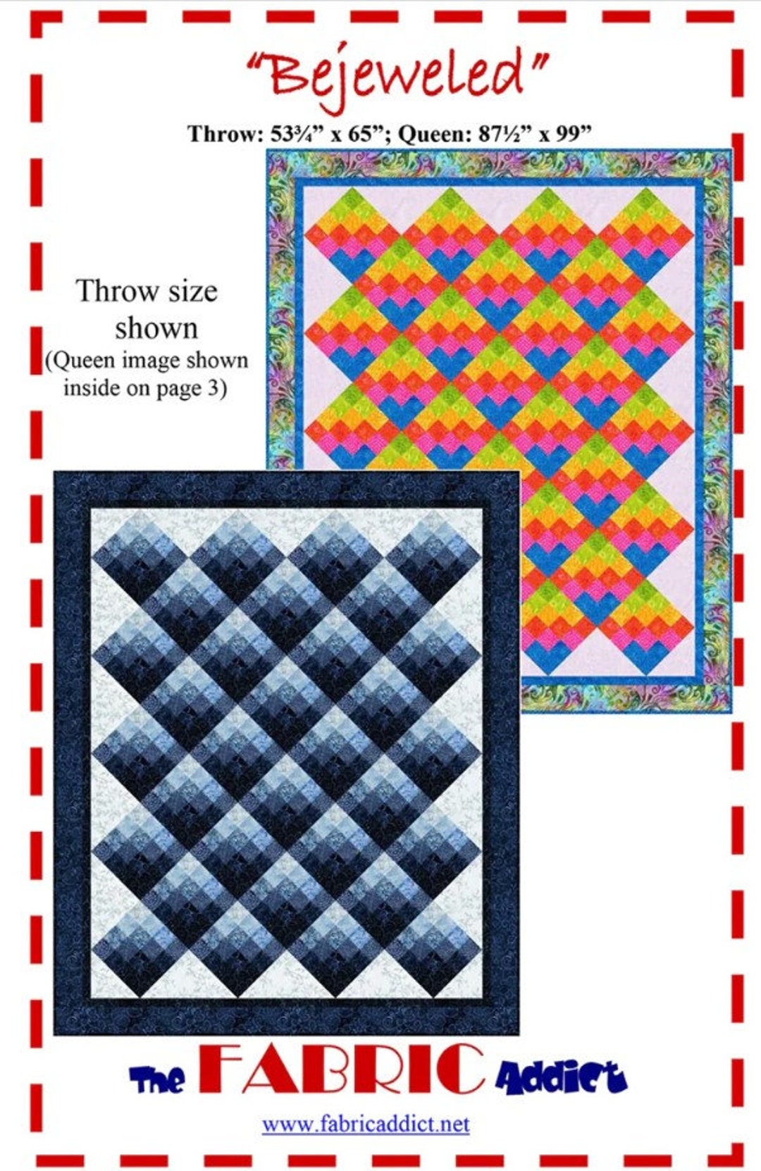 Bejeweled - Quilt PATTERN - by Karen Schindler Bialik of the Fabric ...