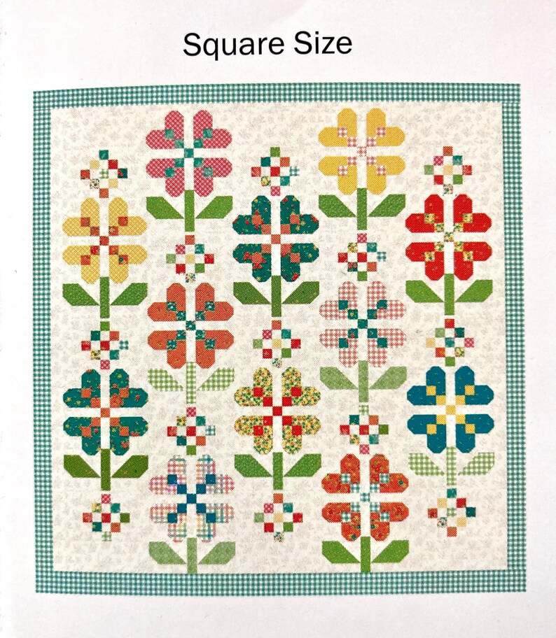 Heart Blossoms Quilt KIT Gingham Cottage Heather Etsy