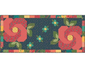Rose Garden Runner - PATTERN - by Heather Peterson of Anka's Treasures - multiple sizes - charm pack friendly