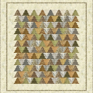 Woodland Trees- Quilt PATTERN - by Patti&#39;s Patchwork - trees - jelly roll friendly - multiple sizes - PC-281