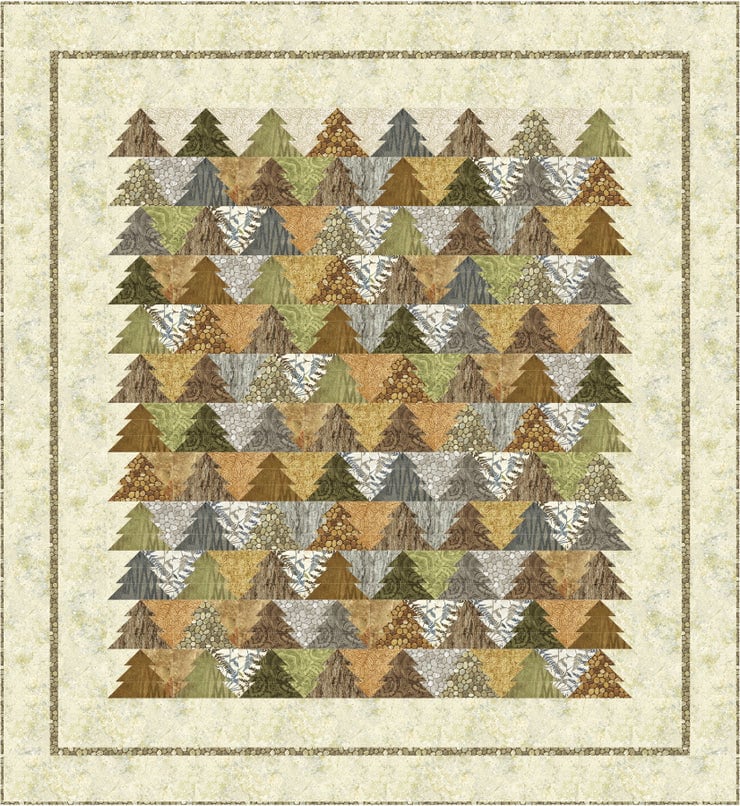 Patchwork Tree Drawing Woodland Trees- Quilt PATTERN - by Patti's Patchwork - Trees - Jelly ...