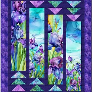 Ingots - Quilt PATTERN - by Quilting Renditions - Featuring several collections by Northcott - Finished Size - 54 1/2" X 56" to 71"