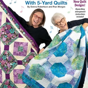 Step It Up With 5 Yard Quilts - PATTERN Book - by Donna Robertson & Fran Morgan, Fabric Cafe - 8 New Patterns Using 5 Yards - 032544