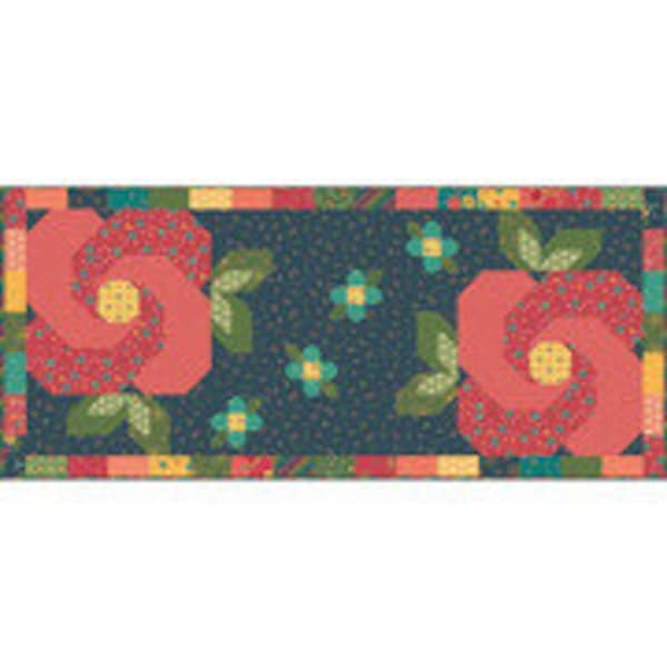 Rose Garden Runner Boxed Kit - Market Street - Quilt KIT - Designed by Heather Peterson - 28” x 52" - Flowers