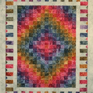 Caleb&#39;s Journey Crib Quilt KIT - Starr Designs- Hand Dyed Fabrics - 40&quot; X 60&quot;