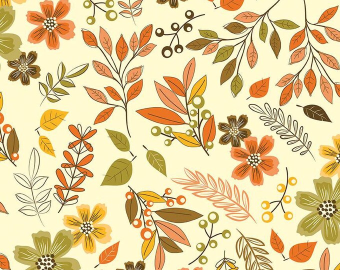 Awesome Autumn - Main Cream - by Sandy Gervais for Riley Blake Designs ...