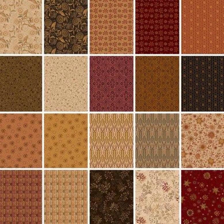 Oak and Maple Collection - layer cake - (42) 10” squares - by Henry Glass and Co.- fall reproduction style