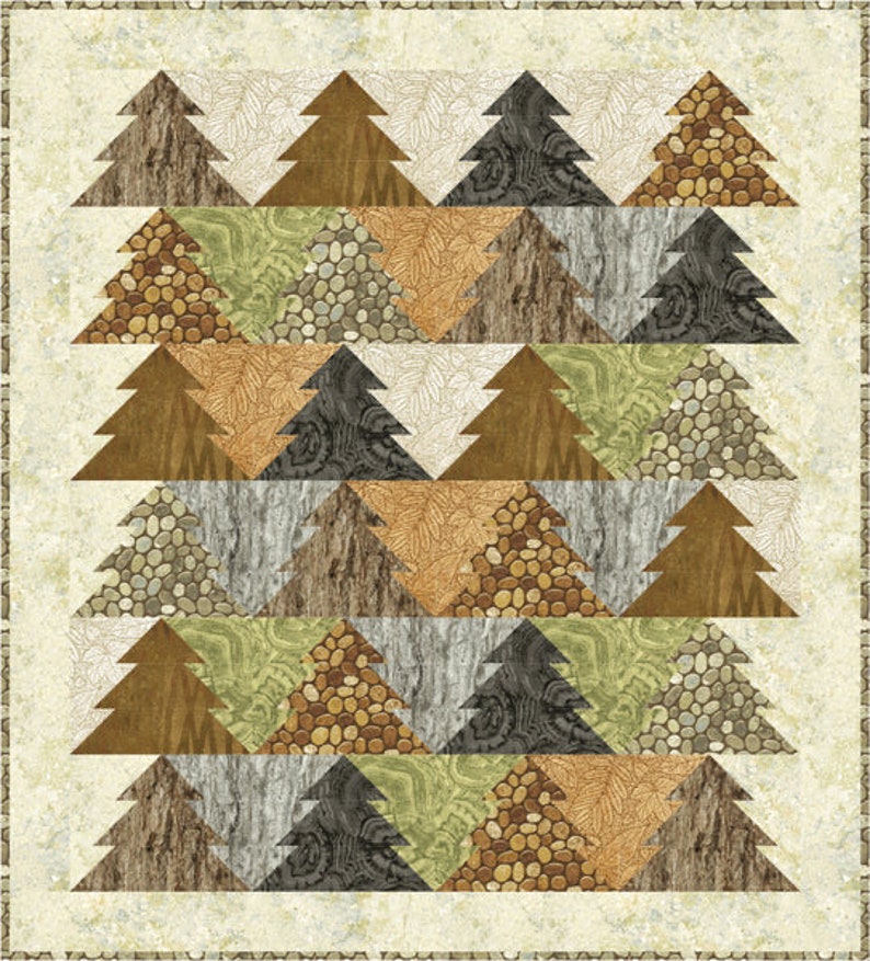 Patchwork Tree Drawing Woodland Trees- Quilt PATTERN - by Patti's Patchwork - Trees - Jelly ...