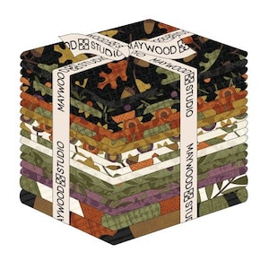 Autumn Harvest Flannel - Fat Quarter Bundle- (16) 18" x 21" fat quarters + (2) 27' x 43" panel - By Bonnie Sullivan for Maywood Studios