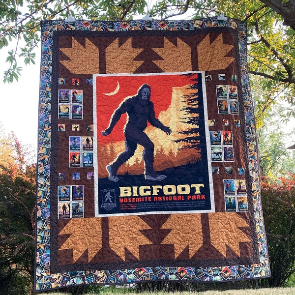 Bigfoot Legends Quilt KIT - by Holly Schwager of Something to Sew - 1 Yard Panel, Cryptids, Legends of the National Parks - 66" x 78"