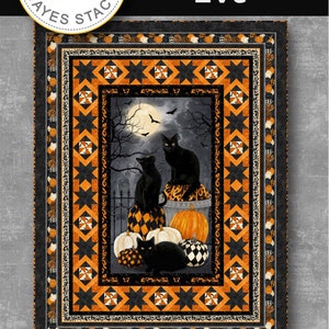 Enchanted Eve - PATTERN - Tiffany Hayes, Needle in a Hayes Stack - Features Northcott's Hallow's Eve - 60" x 78" - Halloween - PTN3246