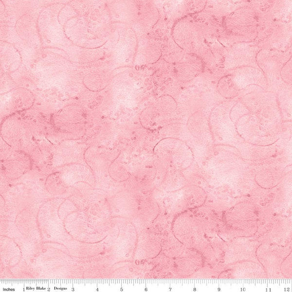 Painter's Watercolor Swirl Petunia - Yardage - by J. Wecker Frisch for Riley Blake Designs - Tonal, Blender - Pink - C680-PETUNIA