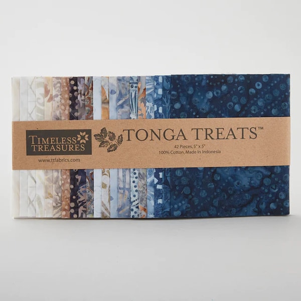 Tonga Treats Batiks - Lakeside Minis - Charm Pack - (42) 5” Squares - 5” Stacker - by Timeless Treasures