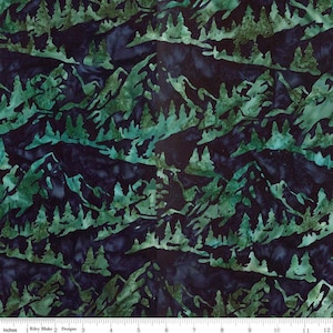 Expressions Batiks Places You'll Go Dark - Vintage Green- Yardage - by Riley Blake Designs - BT23218-328