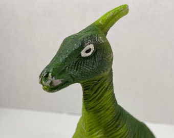 Vintage 1980s Vintage 1980’s Parasaurolphus Toy Dinosaur Figure - Collectible | Display Item | Cake Topper | Dinosaur Enthusiast | Nostalgic