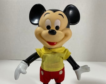 Vintage 1960’s R. Dakin & Co-Walt Disney Productions Mickey Mouse Toy Figure - Made In Hong Kong - Collectible/Disney Enthusiast/Giftware