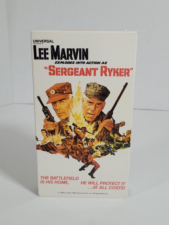 Vintage 1968 Sergeant Ryker VHS Tape/military Drama Film/lee