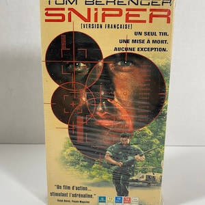 Vintage 1992 Sniper (French Version) VHS Video Tape - Starring: Tom Berenger, Billy Zane & J. T. Walsh - Collectible | Action Film | Gift