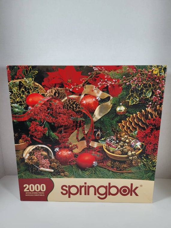 Retro 2000's Springbok Puzzle: Colors of Christmas Large Puzzle 2000 Pieces  