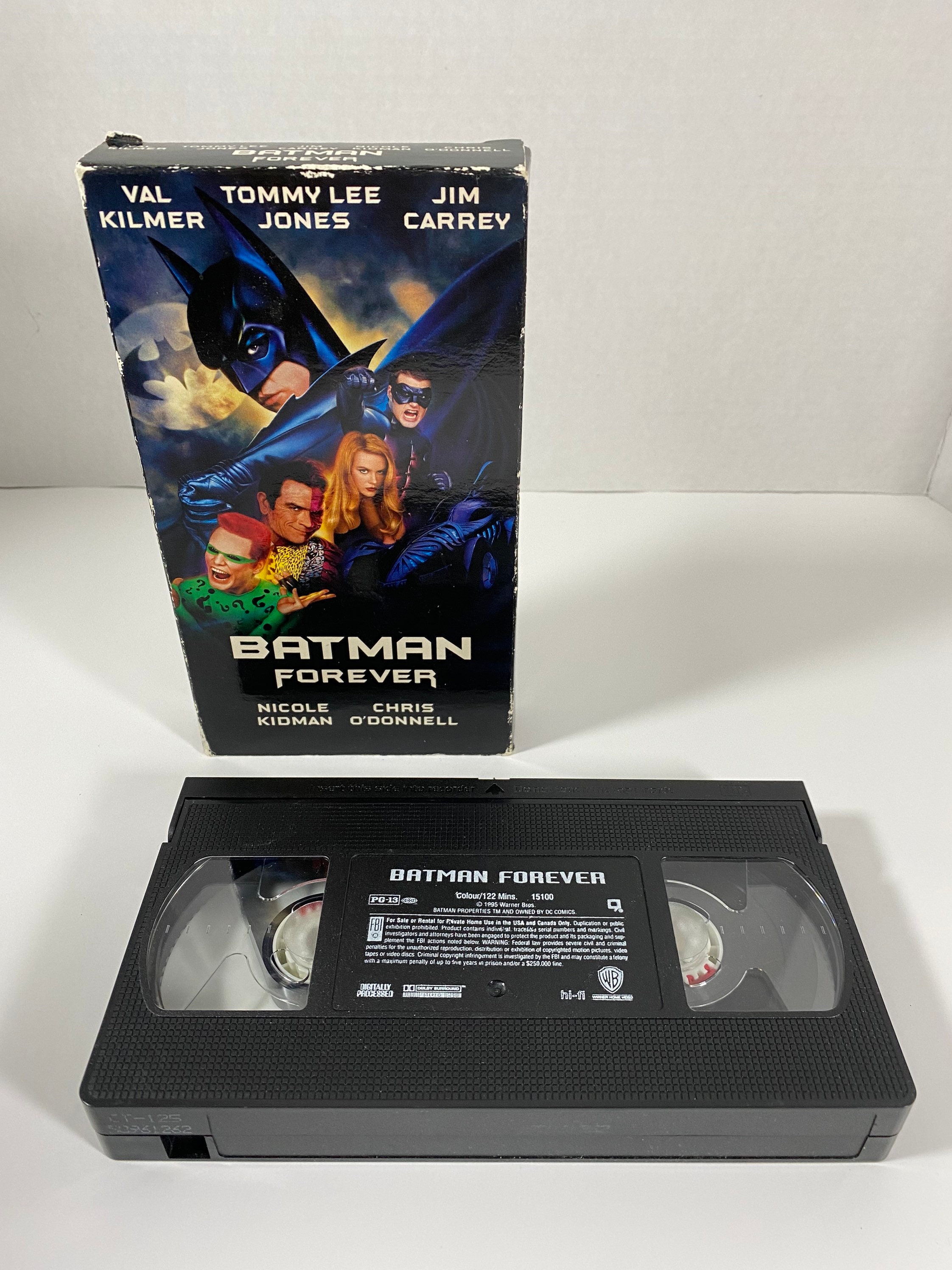 Vintage 1995 Batman Forever VHS Video Tape - Starring: Val Kilmer