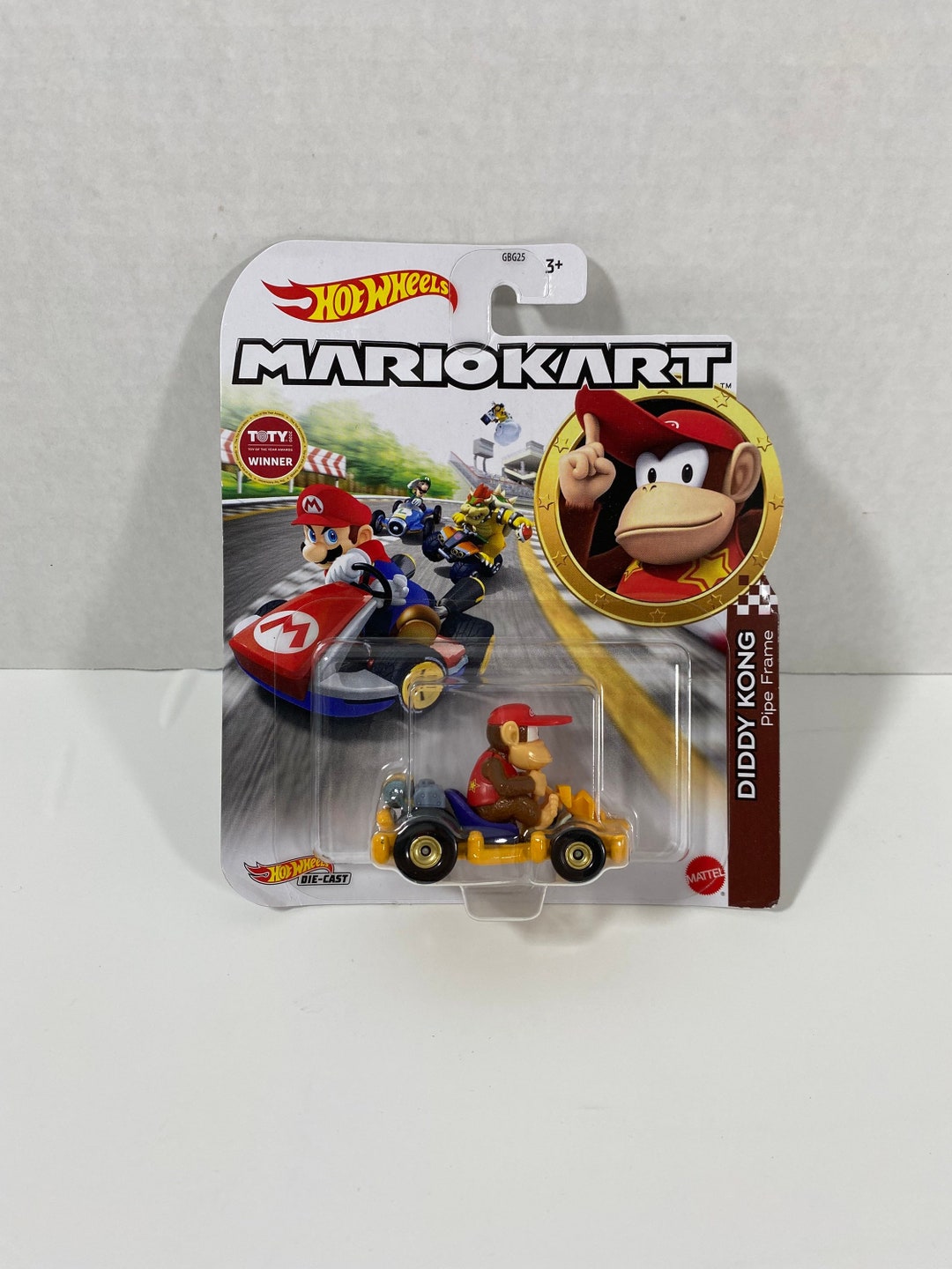 Hot Wheels Mario Kart Diddy Kong Pipe Frame Diecast Toy Car Etsy