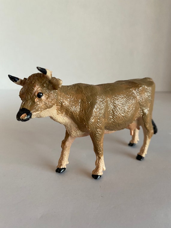 Vintage 1991 Brown Safari LTD Jersey Cow Toy Figure Etsy