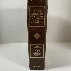 Vintage 1980 The New Webster Encyclopedia Dictionary Of The English Language Hardcover Collectable Educational Book Gift Idea image 8