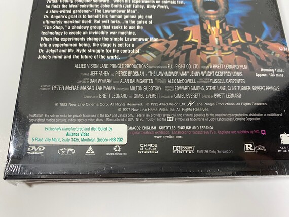 Vintage 1997 the Lawnmower Man •sealed• New Line Platinum
