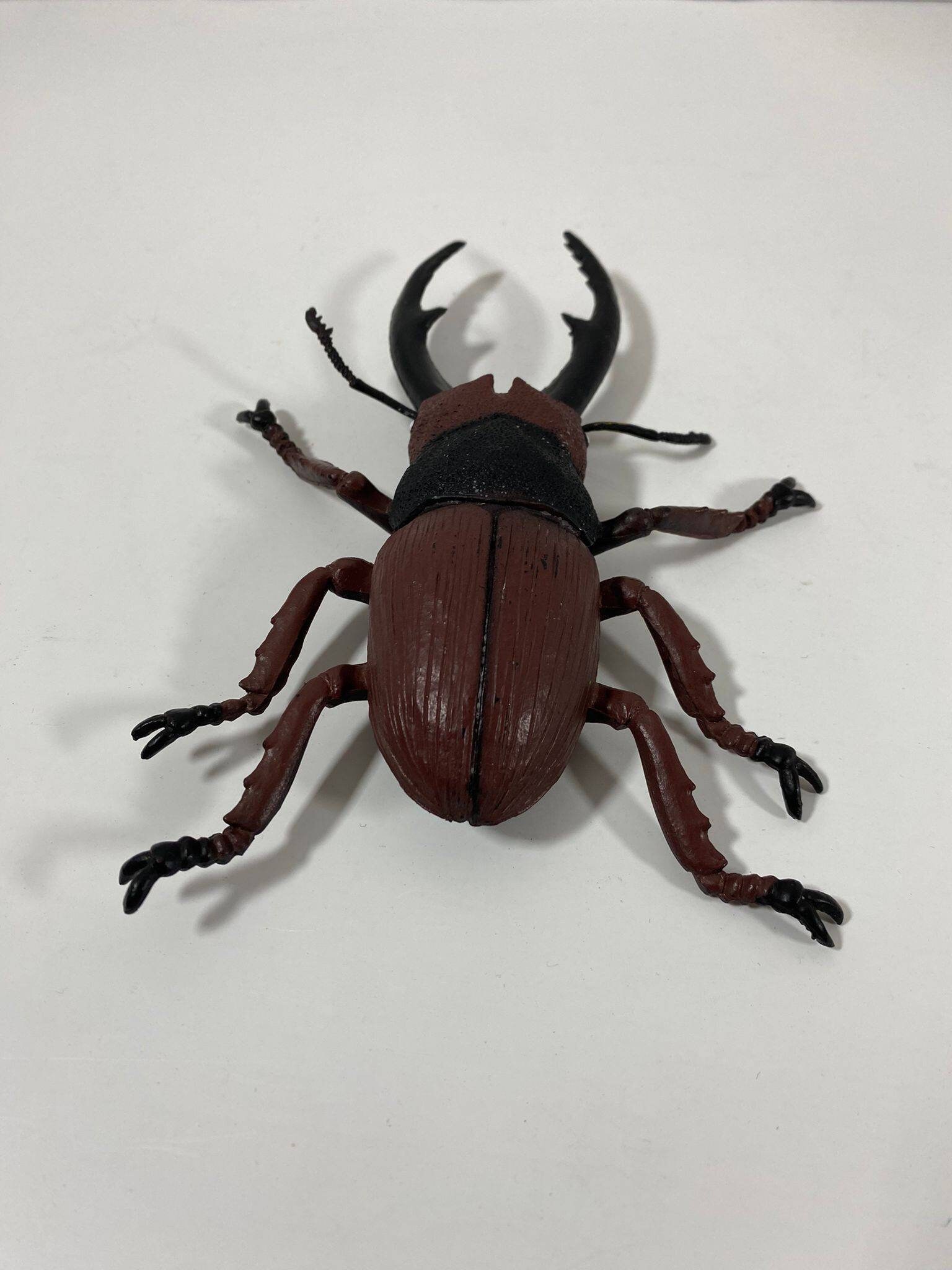 Vintage 90 s GIANT Stag Beetle Insect Figure Vintage Toy Pretend
