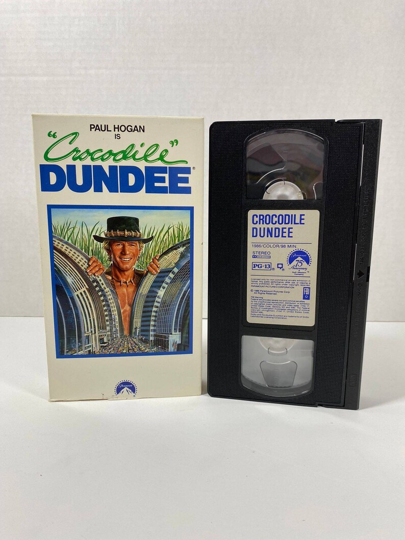 Vintage 1986 Crocodile Dundee VHS Tape Etsy