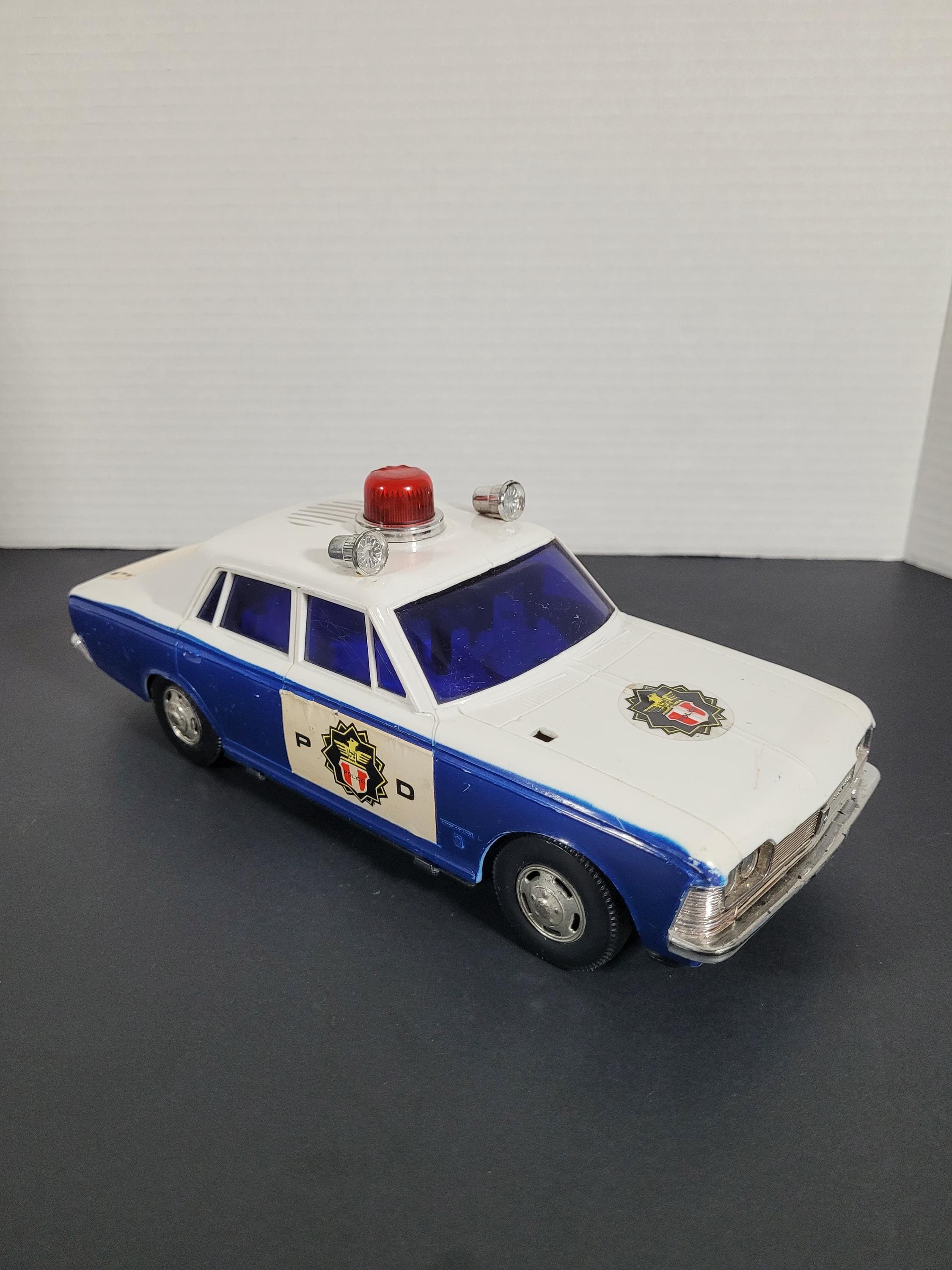 Vintage Japan 1970 Yonezawa Toys Talking Police Car Code Battery
